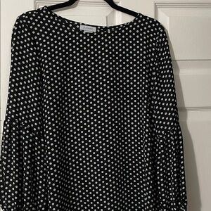 Kenar Black Top with White Dots